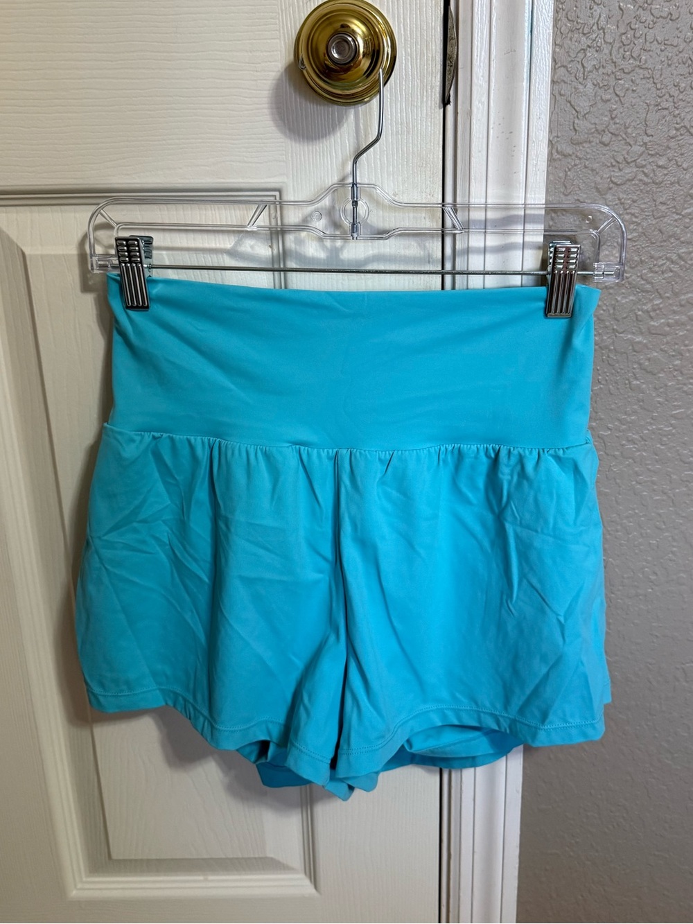 Women's High-Waist Aqua Halara Athletic Shorts